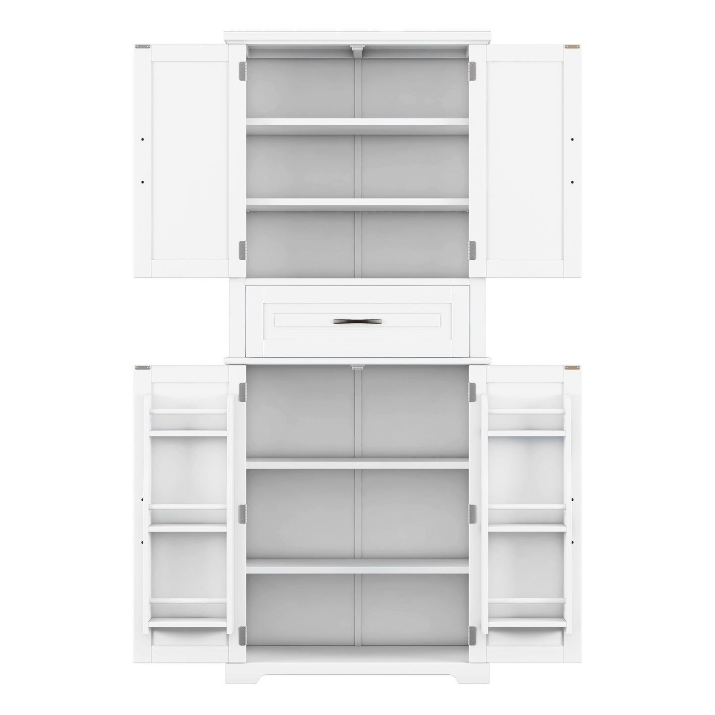 Bathroom Storage Cabinet with Multi-Functional Storage Space, Drawer with Slide Rails, Adjustable Shelf, White