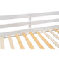 Wood Twin XL over Queen Bunk Bed with Ladder, White - SolidRoot Buy Furniture USA