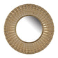 14" Gold Beaded Sunburst Mirror, Round Accent Wall Mirror for Living Room, Entryway, Bathroom, Office, Foyer Livingsource