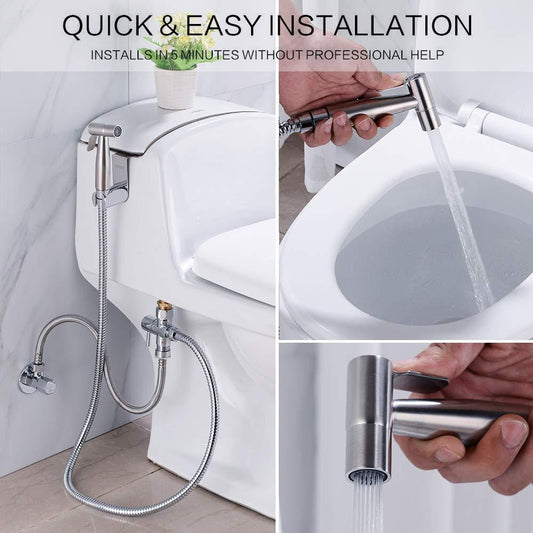 Bidet Sprayer for Toilet, Handheld Sprayer Kit, Hand Held Bidet, Cloth Diaper Sprayer Set - Easy to Install - SolidRoot Buy Furniture USA