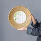 14" Gold Beaded Sunburst Mirror, Round Accent Wall Mirror for Living Room, Entryway, Bathroom, Office, Foyer Livingsource