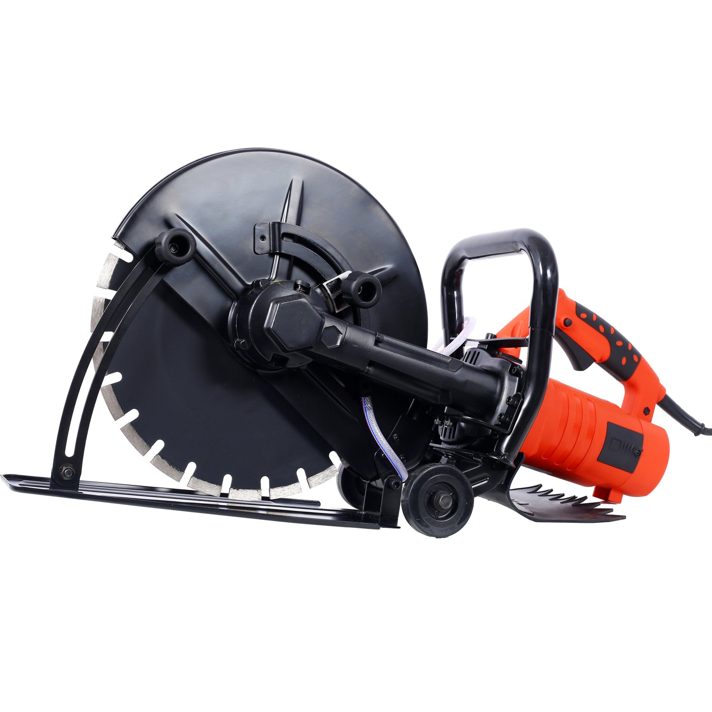 Electric 14" Cut Off Saw Wet/Dry Concrete Saw Cutter Guide Roller with Water Line Attachment