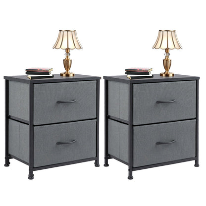 Drawers Dresser Chest of Drawers,Metal Frame and Wood Top,gray,two packs SolidRoot Buy Furniture USA