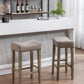 A&A Furniture,Counter Height 29" Bar Stools for Kitchen Counter Backless Faux Leather Stools Farmhouse Island Chairs (29 Inch, Gray, Set of 2) Livingsource