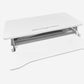 32 Inch Desk Converter, Height Adjustable Sit to Stand Riser, Dual Monitor and Laptop Workstation with Wide Keyboard Tray, White Livingsource