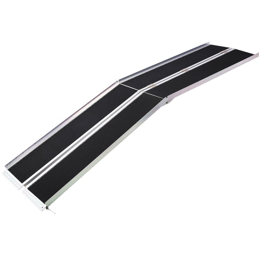 wheel chair ramp 10ft ,aluminium threhold ramp,Portable and Foldable, 600 Pound Capacity, Non-Skid Surface, Two Separate Pieces, for Home, Steps, Stairs, Doorways Livingsource