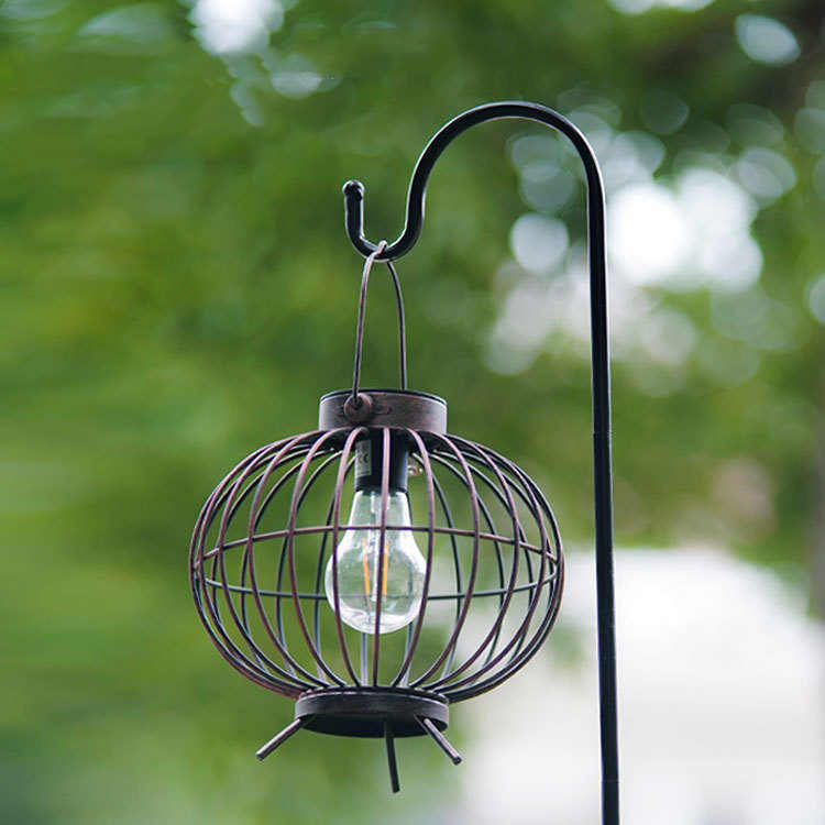 Vintage Iron Lantern for Solar Outdoor Patios