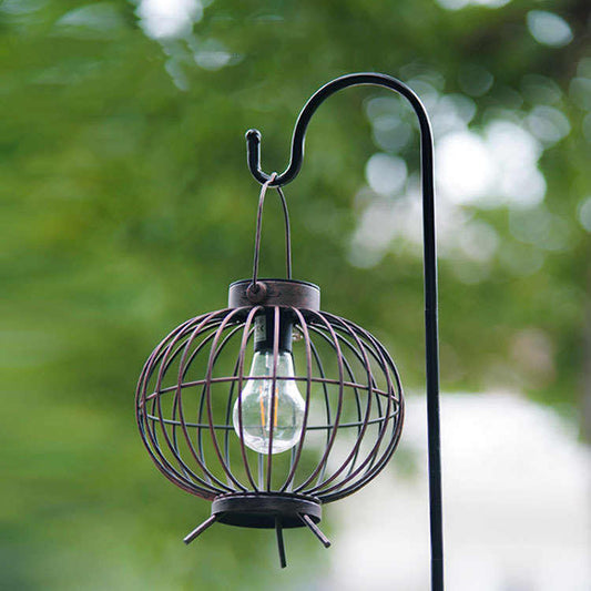 Vintage Iron Lantern for Solar Outdoor Patios Livingsource