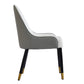 Modern PU sponge-filled dining chair, solid wood metal legs, suitable for restaurants, living rooms and rooms-(Set of 2) Livingsource