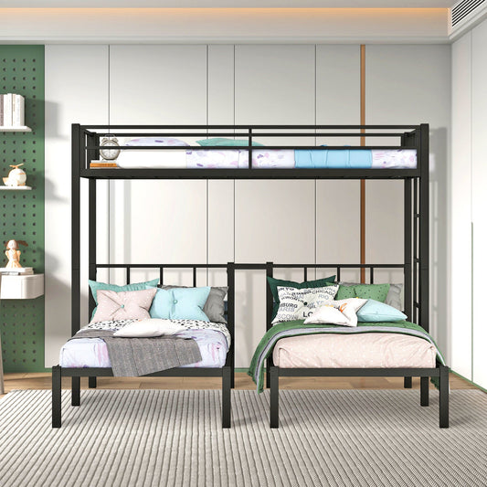 Triple twin bunk bed, can be separated into 3 twin beds SolidRoot Buy Furniture USA