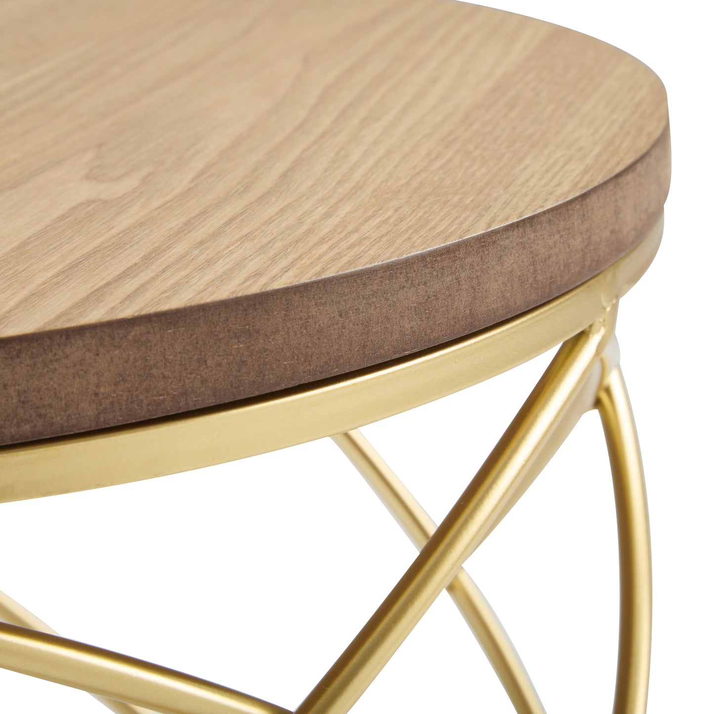 Golden Side table [MDF TOP+ METAL FRAME]