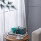 8.5" x 5" x 5" Bethany Aqua Jewelry Box, Stackable Decorative Storage Boxes With Lids - SolidRoot Buy Furniture USA