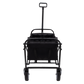 Minimeetall Multi-use Bag Collapsible Foldable Wagon Cart Beach Wagon Heavy Duty Utility Cart Utility Wagon Grocery Cart for for Camping ,3pcs  plastic Liner bag /Cover ,black Livingsource