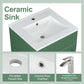 20" Bathroom Vanity with Sink, Vanity Cabinet with Door Shelf and Adjustable Shelf, Green Livingsource