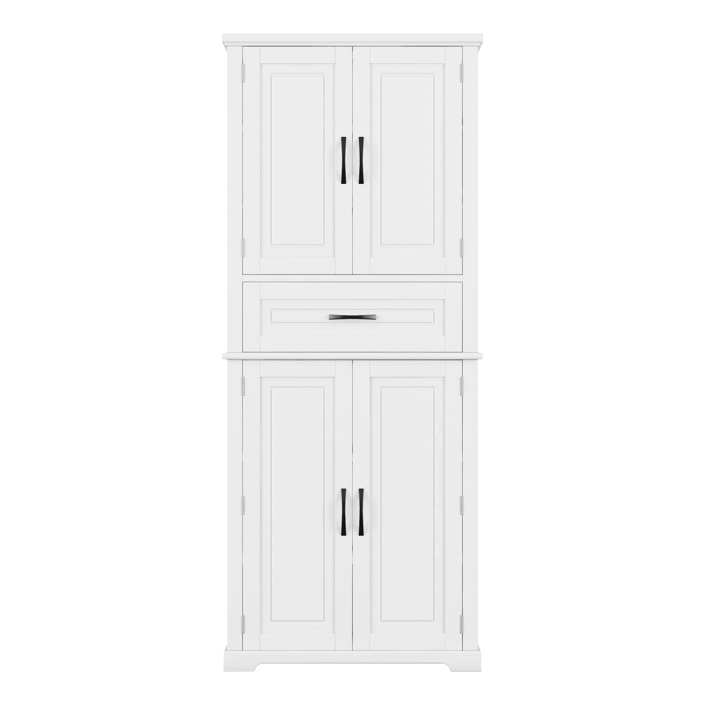 Bathroom Storage Cabinet with Multi-Functional Storage Space, Drawer with Slide Rails, Adjustable Shelf, White