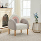 Accent Chair Sofa, Toddler Fabric with Solid Wooden Frame,Rainbow Design Livingsource
