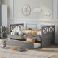 Multi-Functional Daybed with Drawers and Trundle, Gray - SolidRoot Buy Furniture USA