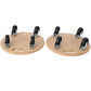 Furniture Moving Dolly, Heavy Duty Wood Rolling Mover with Wheels for Piano Couch Fridge Heavy Items, Securely Holds 500 Lbs (2pcs 15" Round Platform) - SolidRoot Buy Furniture USA