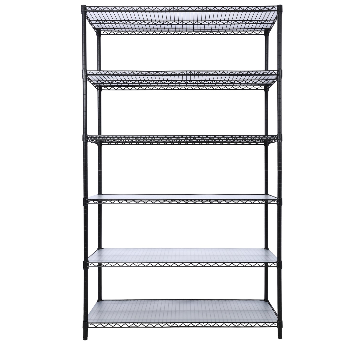 6 Tier 6000lbs Capacity NSF Metal Shelf Wire Shelving Unit, Heavy Duty Adjustable Storage Rack with Wheels & Shelf Liners for Commercial Grade Utility Steel Storage Rack, Black - 84'H x 48'L x 20'D