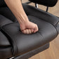 Office Chair, Big and Tall Executive Office Chair with Footrest, Leather Computer Chair, Ergonomic Reclining Chair High Back, Large Home Office Chair (Black) Livingsource