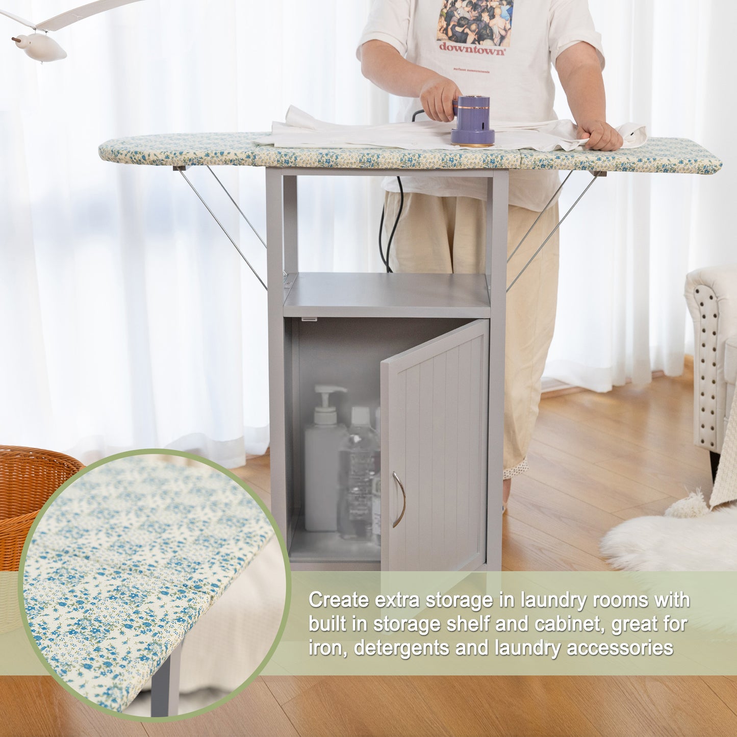 Ironing Board with Storage Cabinet