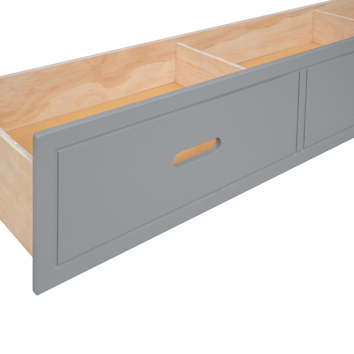 Twin Size Wooden Canopy Daybed with 3 in 1 Storage Drawers,Grey