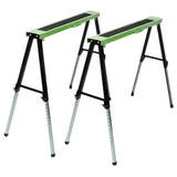 2PACK Adsjustable Saw Horse,Folding Portable Work Horse with Fast Open Legs,Convenient Handle, for Garage, Workshop, Fully Assembled, Green+Black Color SolidRoot Buy Furniture USA
