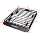 Rooftop Cargo Carrier Basket Motoring Roof Rack,Top Mount Roof Rack 42" black steel - SolidRoot Buy Furniture USA