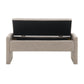 Modern Bed End Bench with Storage,Upholstered Large Foot Rest Stool, Comfy Window Vanity Bench for Living Room,Bedroom,Dorm,Coffee Table,Linen Grey Brown Livingsource