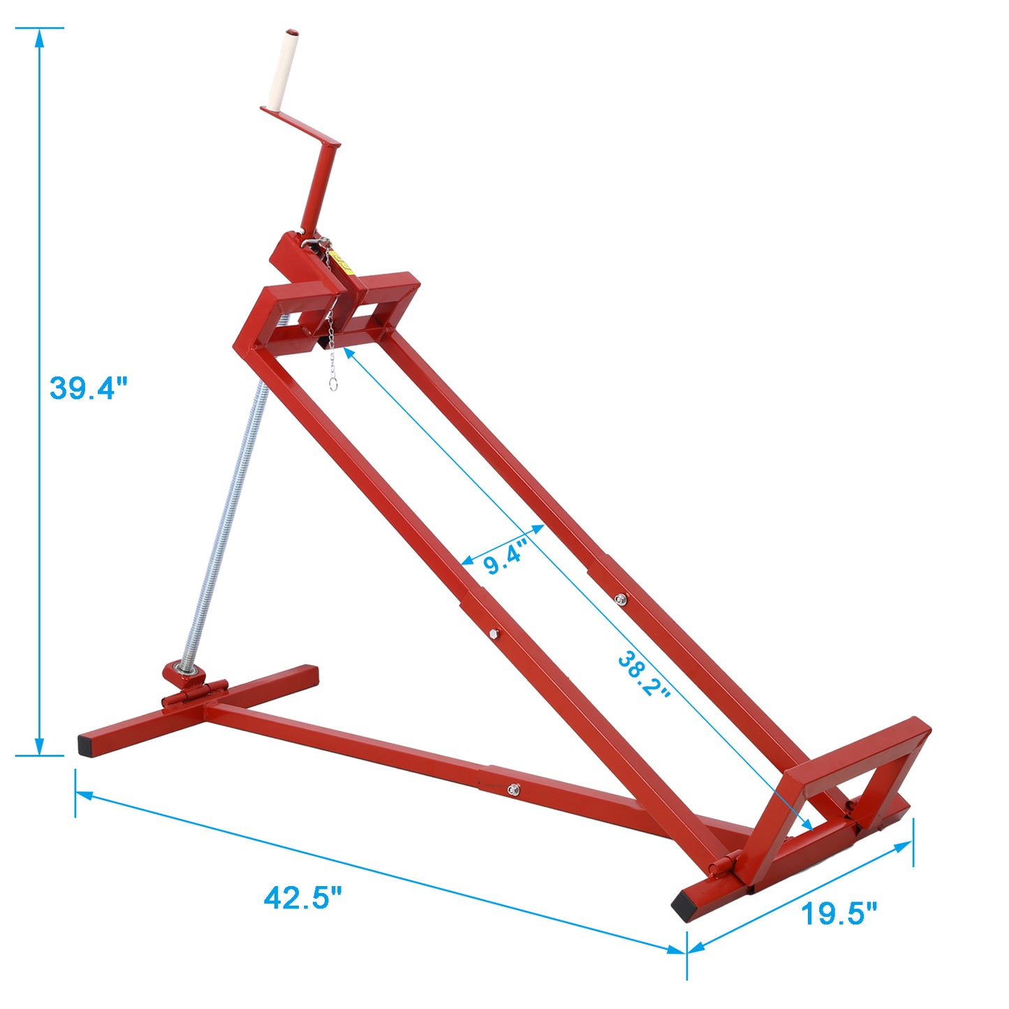 Easy Lawn Mower Lift  for Riding Tractors , 800 Lbs Capacity  Lawn Tractor Lifter,  Ride-on Mower, Cleaning Aid, Universal, Lawn Tractor Lift, Lawn Tractor + 45° Tilt Adjustable, red