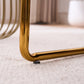 2 Chairs in 1 Box, Upholstered Hanging Armchair with Arm PocketsMetal frame, gold-plated craftsmanship, crushed foam cushions and skin-friendly woven fabric for living room and bedroom. Beige Livingsource