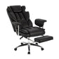 Office Chair, Big and Tall Executive Office Chair with Footrest, Leather Computer Chair, Ergonomic Reclining Chair High Back, Large Home Office Chair (Black) Livingsource