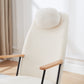 Adjustable Headrest Pillow Rocking Chair, Teddy Fabric Upholstered Glider Rocker with High Backrest, Modern Rocking Accent Chairs Comfy Side Chair for Nursery, Bedroom, Living Room (White) Livingsource