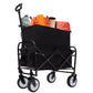 Minimeetall Multi-use Bag Collapsible Foldable Wagon Cart Beach Wagon Heavy Duty Utility Cart Utility Wagon Grocery Cart for for Camping ,3pcs  plastic Liner bag /Cover ,black Livingsource
