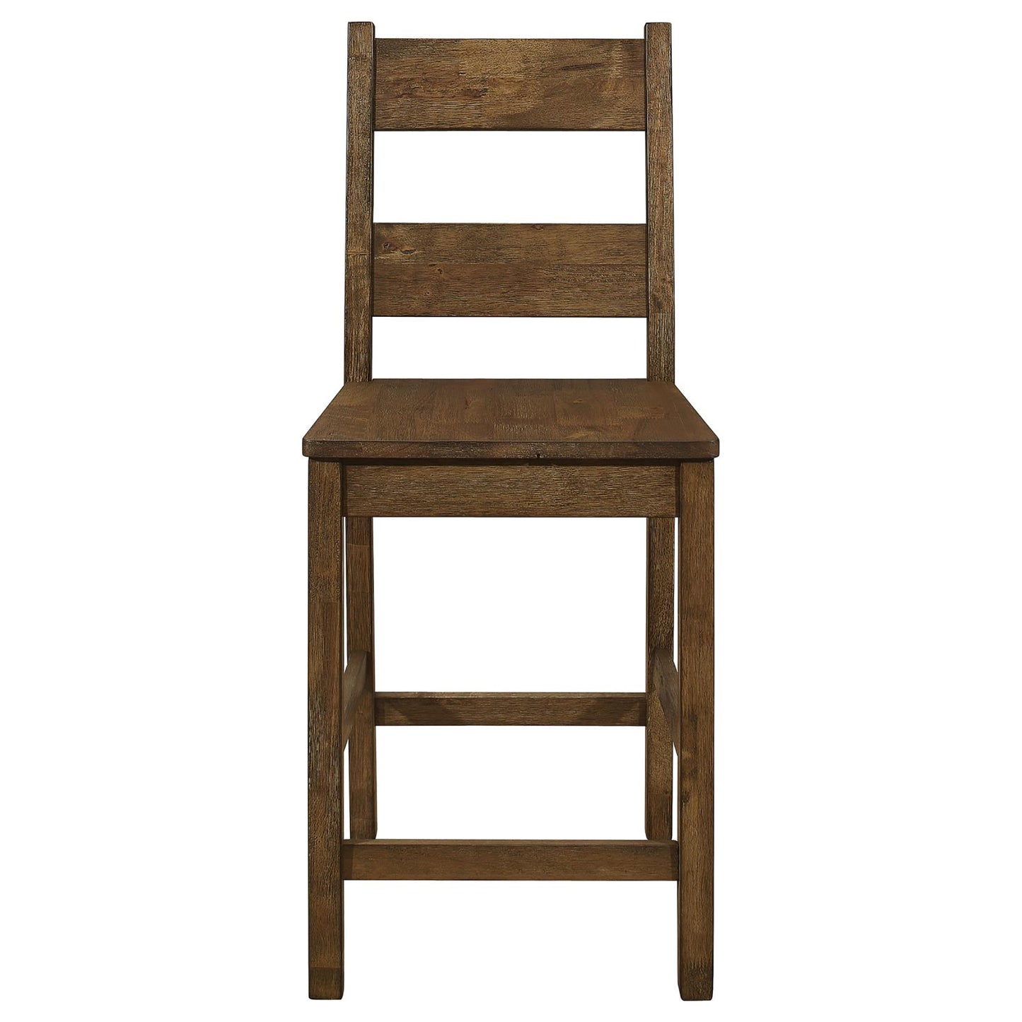 Rustic Golden Brown Ladder Back Counter Height Stools (Set of 2)