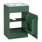 20" Bathroom Vanity with Sink, Vanity Cabinet with Door Shelf and Adjustable Shelf, Green Livingsource
