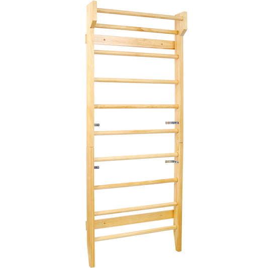 Gymnastics Wood Stall Bar, Multi-use Swedish Ladder- Wall Mounted Pull Up Bar-Physical Therapy for Stretching and Various Exercises,Indoor Home Gym Workout Yoga Livingsource