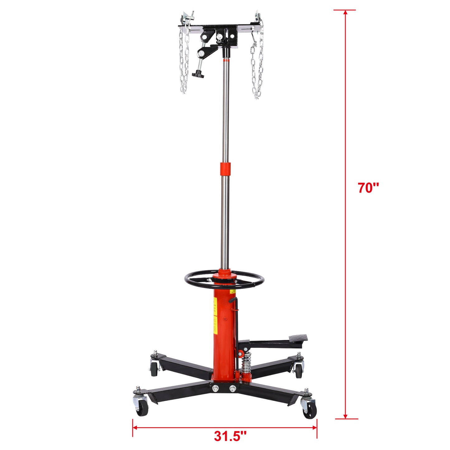 1660lbs Transmission Jacks , Hydraulic Transmission Jack 2 Stage Hydraulic w/ 360° for car lift 0.75 Ton