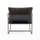 2 Chairs in 1 Box, Upholstered hanging armchair with arm pocket metal frame, crushed foam cushions and skin-friendly braid for living room and bedroom. Dark Gray Livingsource