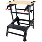 Multifunctional Workbench, Portable Foldable Workbench, Holds Up to 550 Pounds, with Adjustable Jaws, Vertical Clamping and Four Adjustable Rotating Pins, Suitable for DIY, Woodworking Livingsource