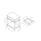 Chair Side End Table with One Drawer and Bottom Shelf, Accent Table White Oak Livingsource