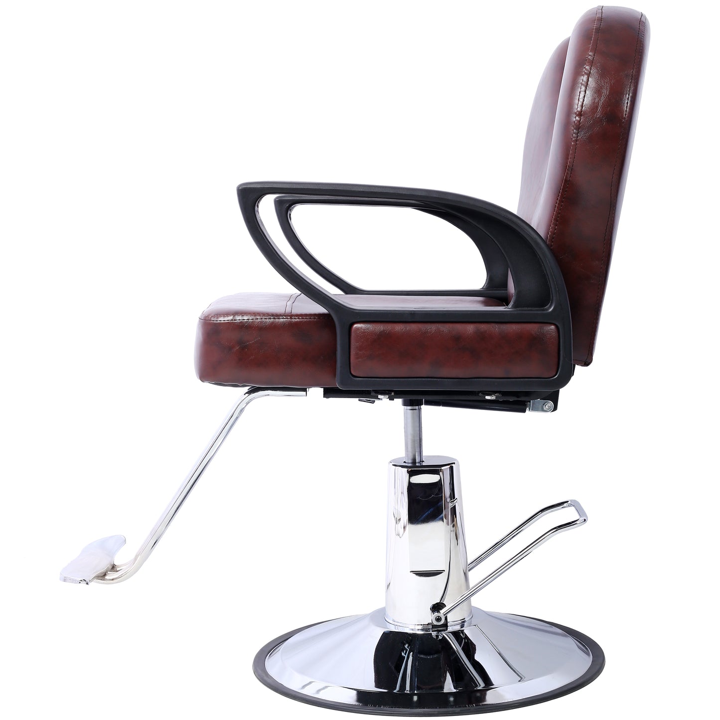 Hair Stylist All Purpose Barber Chair for Barbershop Salon Chair,Heavy Duty Hydraulic Barber Chair Spa Furniture Shampoo Reclining Extra Wider Seat Beauty Hair Salon Equipment ,brown