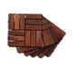 Acacia Wood Interlocking Deck Tiles Checker Pattern, 10PCS 12" x 12" Square Brown Acacia Hardwood Outdoor Flooring for Patio, Bancony, Pool Side,... - SolidRoot Buy Furniture USA