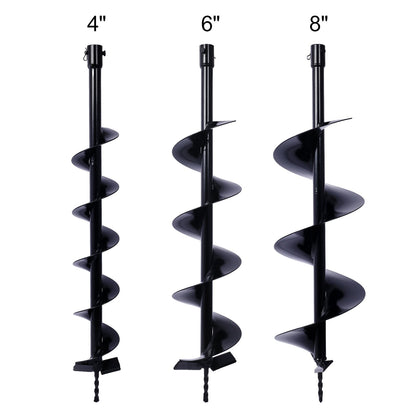 Auger Drill Bit for Planting Hole, Bulb Bedding Digging Post Hole Planting Tool for 3/4' Shaft Auger,Hole Digger Replacement Auger Bits Earth Auger Digging Bit 4IN+6IN+8IN SolidRoot Buy Furniture USA
