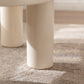 Cloud Coffee Table, 35.43" Irregular Cream Beige Coffee Table with 3 Legs, Modern Center Table for Living Room, Indoor Tea Table, Easy Assembly Livingsource