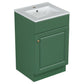 20" Bathroom Vanity with Sink, Vanity Cabinet with Door Shelf and Adjustable Shelf, Green Livingsource