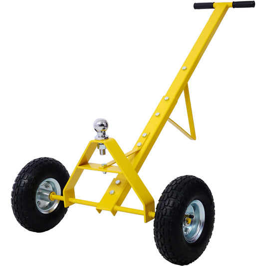 Trailer Dolly with Pneumatic Tires - 600 Lb. Maximum Capacity,Yellow color - SolidRoot Buy Furniture USA