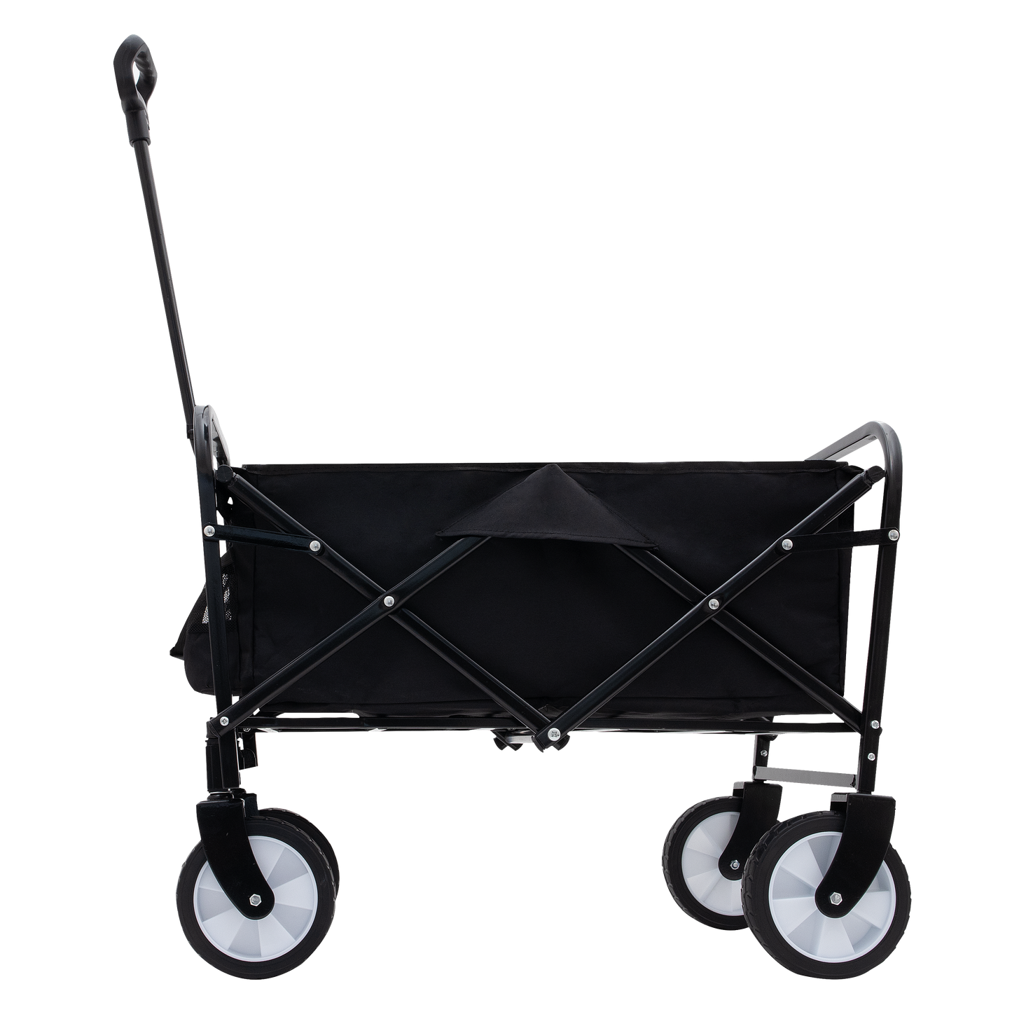 Minimeetall Multi-use Bag Collapsible Foldable Wagon Cart Beach Wagon Heavy Duty Utility Cart Utility Wagon Grocery Cart for for Camping ,3pcs  plastic Liner bag /Cover ,black