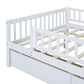 Full Size Daybed Wood Bed with Two Drawers , White - SolidRoot Buy Furniture USA