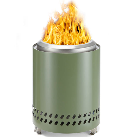 Smokeless Fire Pit, 304 Stainless Steel Tabletop Firepit Wood Pellets Burning Fire Pits for Camping, Bonfire, Low Smoke Portable Firepits for Outdoor Patio Backyard Livingsource
